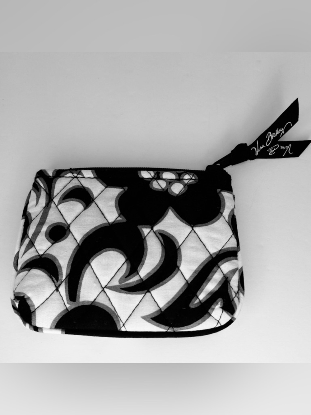 Vera Bradley Black White Classy Night & Day Quilted Coin Purse